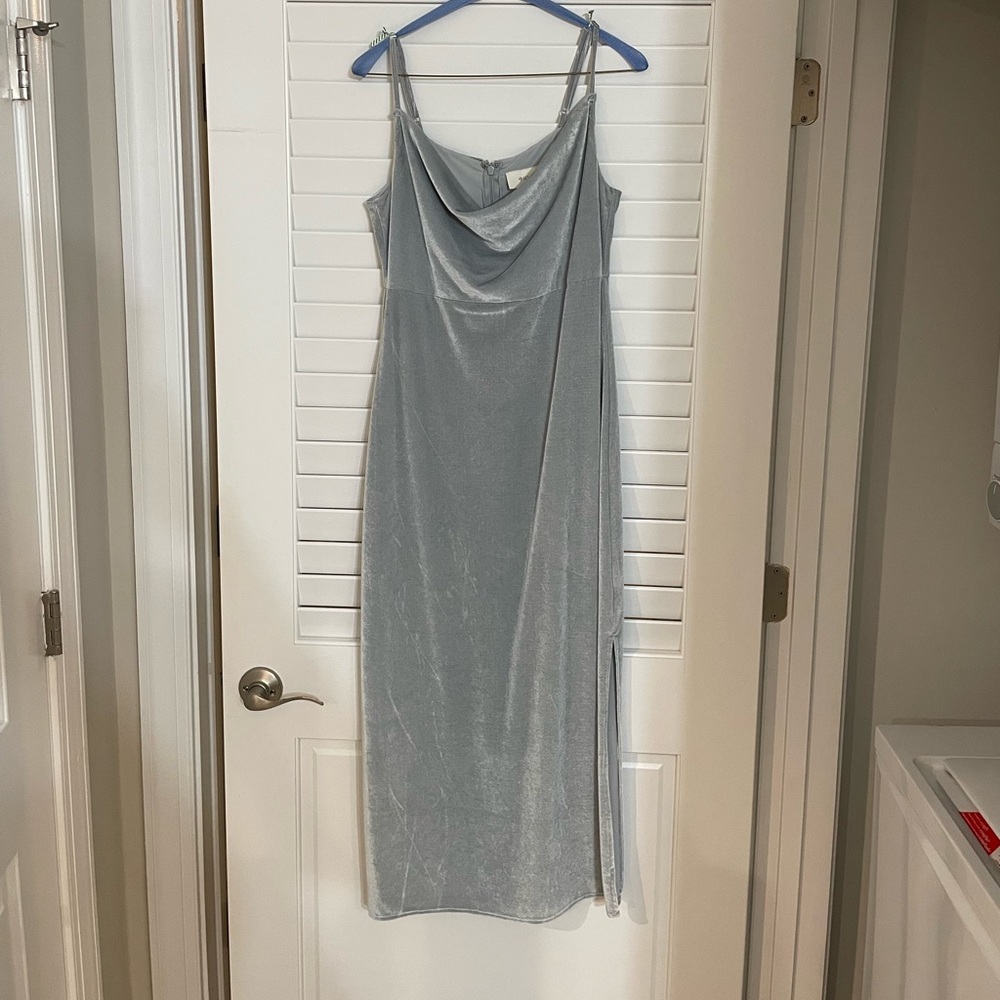 BHLDN velvet midi dress.